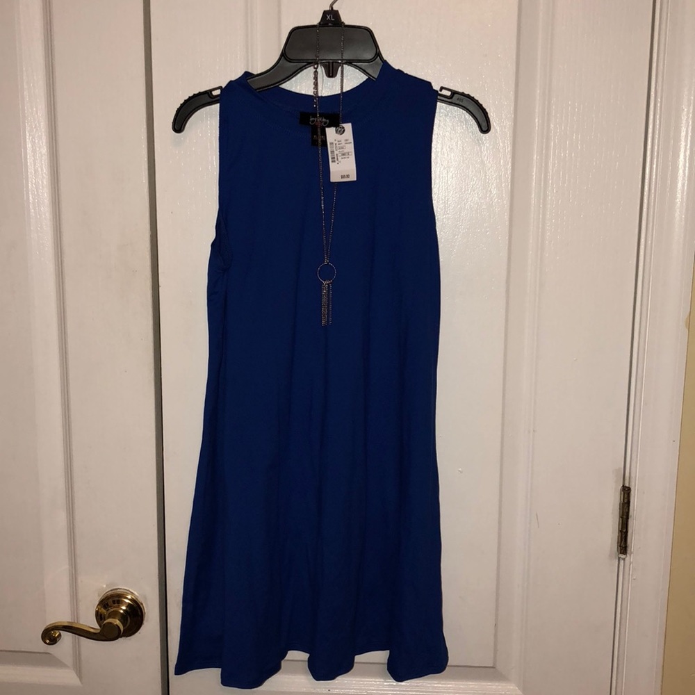 By & By girl cobalt A line sleeveless chain neck